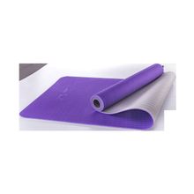STARFIT Коврик для йоги FM-201, TPE, 173x61x0,5 см, фиолетовый серый