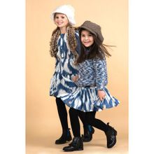 Leya.me Юбка из льна сине-белая ALD 051