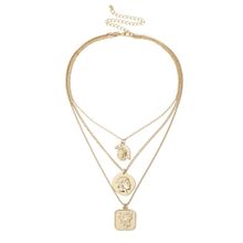 Многослойное колье под золото (арт. 81048-7)