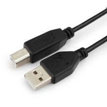 Кабель USB 2.0 Am=>Bm - 3 м, черный, Гарнизон (GCC-USB2-AMBM-3M)