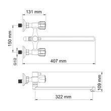 WasserKRAFT Смеситель для ванны Amper 2902L