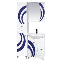 Misty Пенал для ванной Каролина L синее стекло с б к