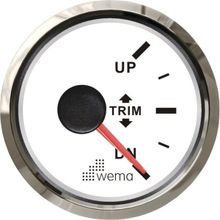 Wema Индикатор положения транцевых плит белый серебряный Wema Trim 0 - 180 Ом 12 24 В
