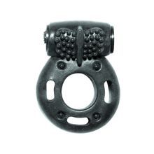 Lola toys Черное эрекционное кольцо с вибрацией Rings Axle-pin (черный)