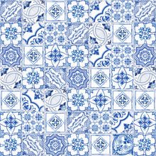 Savoia Vietri Blu Mix Decori 22x22 см