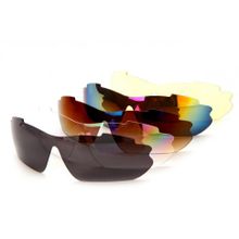 Очки спортивные солнцезащитные с 5 сменными линзами в чехле, черные (Sport Sunglasses, black)