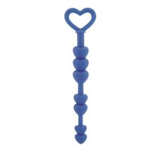 Синие анальные бусы LIA LOVE BEADS - 17,8 см. (43627)