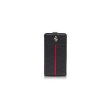 Кожаный чехол для iPhone 5 Ferrari Flip California, цвет Black (FECFFL5B)