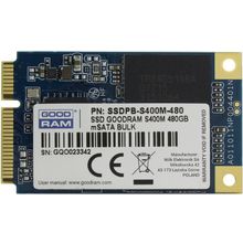 Накопитель SSD 480 Gb mSATA 6Gb   s Goodram S400M    SSDPB-S400M-480    TLC