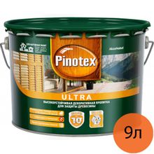 ПИНОТЕКС Ультра антисептик высокоустойчивый рябина (9л)   PINOTEX Ultra влагостойкая лазурь по дереву рябина (9л)