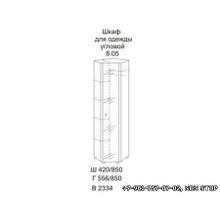 8.05. Шкаф для одежды угловой с зеркалом