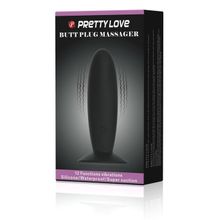 Анальная пробка с вибрацией Butt Plug Massager - 11 см. Черный