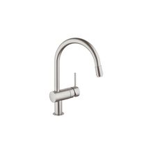 Смеситель для кухни Minta, выдвижной C-образный излив, суперсталь, Grohe 32918DC0