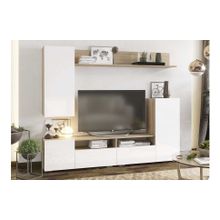 Case Гостиная Лия Венге Белый глянец