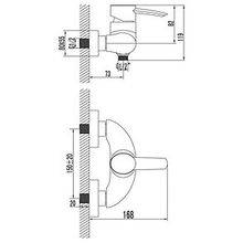 Смеситель Lemark Atlantiss LM3203C для душа