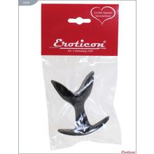 Eroticon Анальная растягивающая пробка для ношения - 8,5 см. (черный)