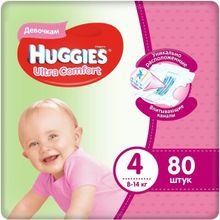 Huggies Ultra Comfort 80 подгузников в пачке 8 14 кг