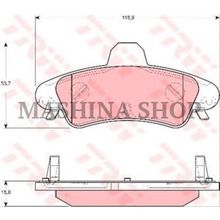 Колодки тормозные задние FORD Mondeo 1.6i 1.8i TD-2.5i 16 клапанов 24V 93->