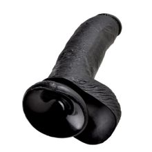 Чёрный фаллоимитатор 9  Cock with Balls - 22,9 см. Черный