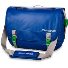 Большая мужская сумка-мессенджер Dakine Messenger 23L Pwy Portway цвет синий с серым стёганым ремнём на плечо