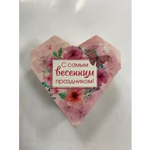 Мыльные лепестки 3 шт в коробке-сердце С самым весенним праздником