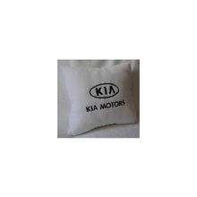  Подушка Kia motors белая вышивка черная