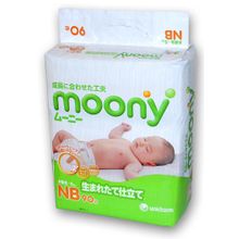 Подгузники Moony (Муни) NB 90 для новорожденных (0-5 кг)