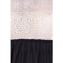 Сорочка в тонкую полоску Larisa с кружевным лифом 6X-7X черный с белым