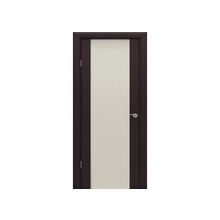 Дверное полотно, Фрегат, Арт шпон, СР-1, Белое стекло, Венге (2000 х 700 мм.)