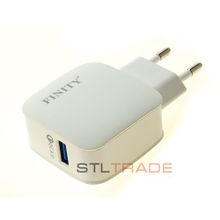 Сетевое зарядное устройство с USB Finity FT-01207 2.1A, Quick Charge 3.0, белое