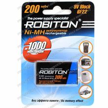 Аккумулятор Robiton 6F22 (200 mAh, 9V)