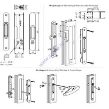 8CI 244 Защелка Бета с  ключом двусторонняя (черная 9005) 12 шт.