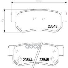 Колодки Тормозные Дисковые | Зад | Hyundai Getz (Tb) 1.4 I 08.2005 - 12.2010 <=> Hyundai Tucson (Jm) 2.0 08.2004 - NISSHINBO арт. NP6014