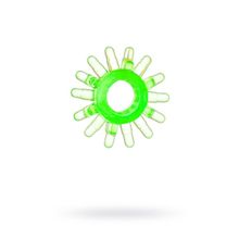 Toyfa Basic Зеленое эрекционное кольцо с шипами (зеленый)