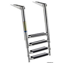 Osculati Telescopic large ladder AISI316 black 4 steps, 49.541.64