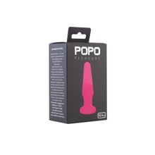 POPO Pleasure Розовая анальная втулка с закруглённой головкой POPO Pleasure - 12,4 см. (розовый)