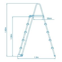 Лестница с площадкой, для бассейна 132см Intex 28077