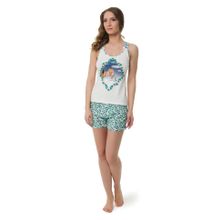 Пижама Dreamwood: борцовка и шорты (р. XXL, белый с зеленым)