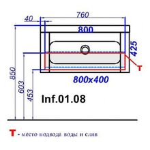 Aqwella Тумба с раковиной Инфинити 80 W