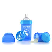 Twistshake Антиколиковая бутылочка Twistshake для кормления 180 мл. Синяя (Cookiecrumb). Арт. 78002 78002
