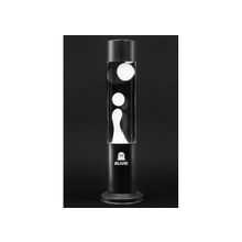 Лава лампа «труба» (черная) прозрачный белый