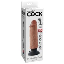 Вибромассажер-мулат 6  Vibrating Cock - 17,8 см.