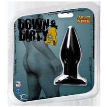 Topco Sales Чёрная анальная пробка Wildfire Down   Dirty 4 Butt Plug - 11 см. (черный)