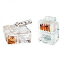 Вилка телефонная RJ-12 6p6c, 100 шт, Gembird (MP-6p6c)