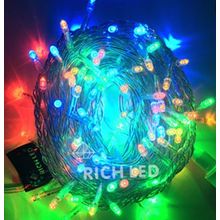Rich LED RL-S10C-220V-CW M Уличная светодиодная гирлянда Нить 10 м, мульти, пост свечение, провод белый