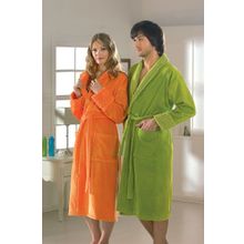 Махровый халат женский "ANGORA", размер М, оранжевый, 100% Хлопок