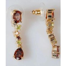 Серьги с mix фианитом "Русалка"