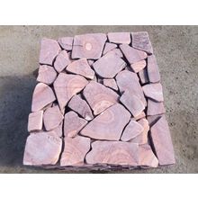 Песчаник галтованный Розовый с разводом камень натуральный природный