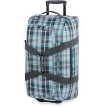 Большая женская дорожная сумка на колёсиках Dakine Womens VentureDuffle 90LDylon в серую белую и голубую полосу