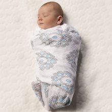 SwaddleDesigns Marquisette Medallions голубая
